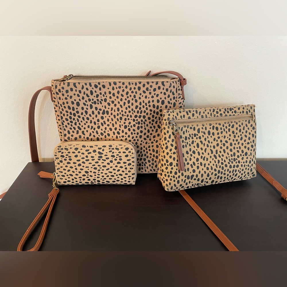 Set of 3 Cheetah Bags